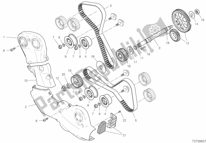 Tutte le parti per il Sistema Di Cronometraggio del Ducati Multistrada 950 S USA 2020